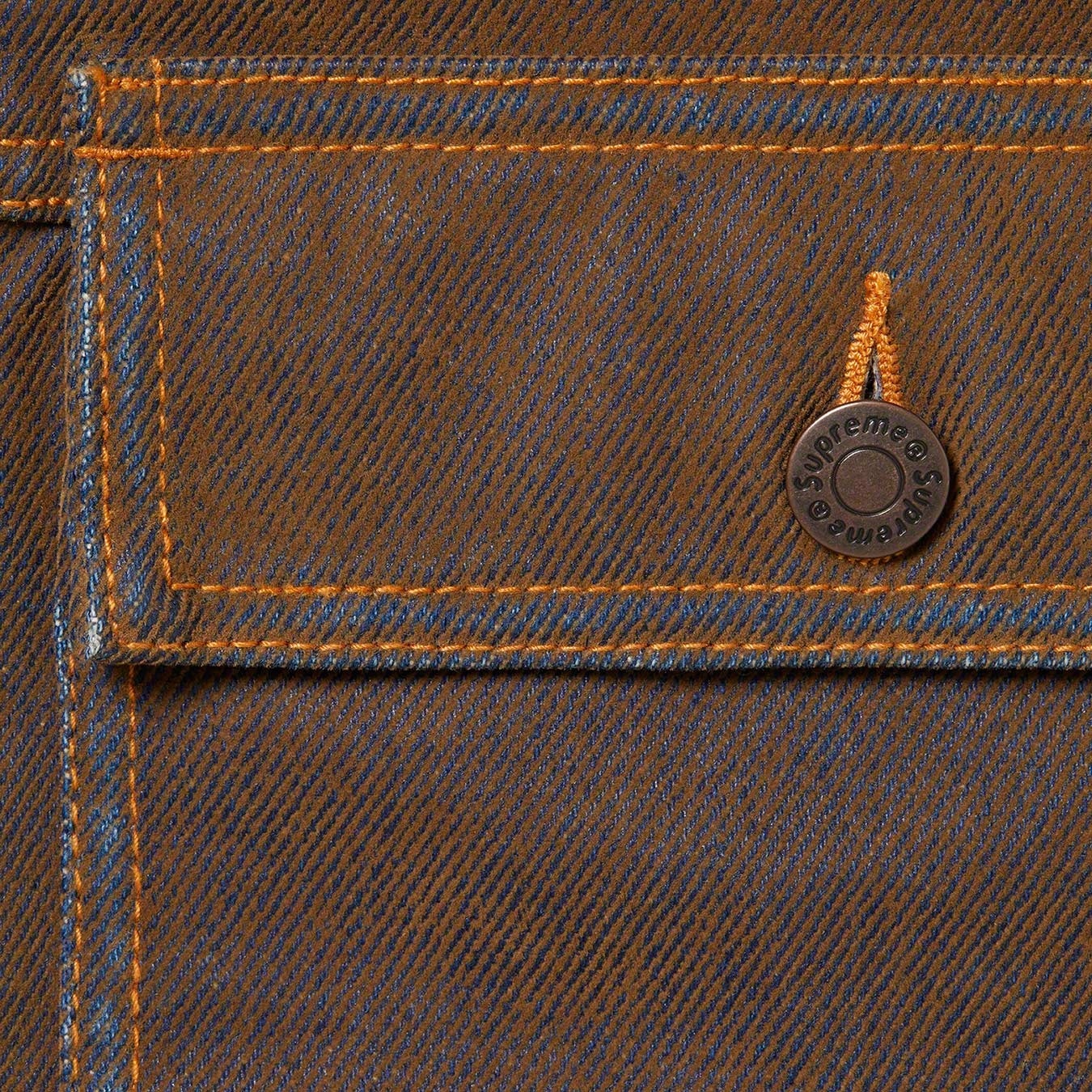 Flocked Denim Trucker Jacket view 3